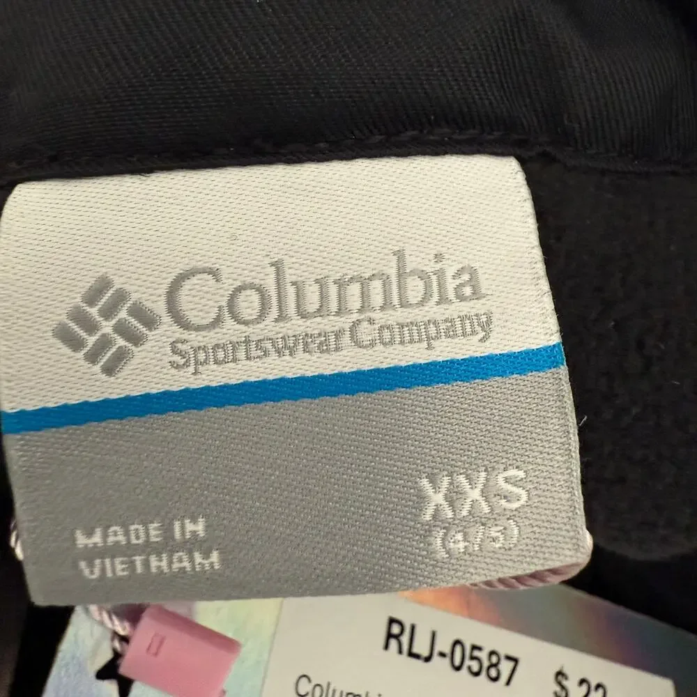 Columbia Kids Ski Pants Black Fleece Lined Winter XXS Outdoors